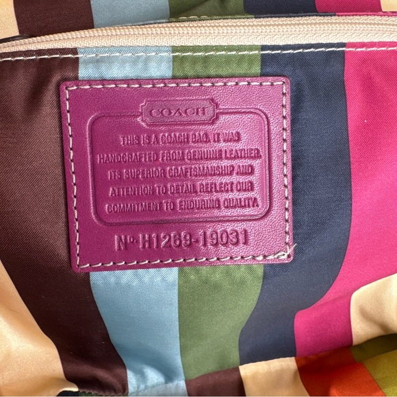 Coach Legacy Willis 70th Anniversary 19031 Berry and Slate Distressed Leather - Picture 9 of 16